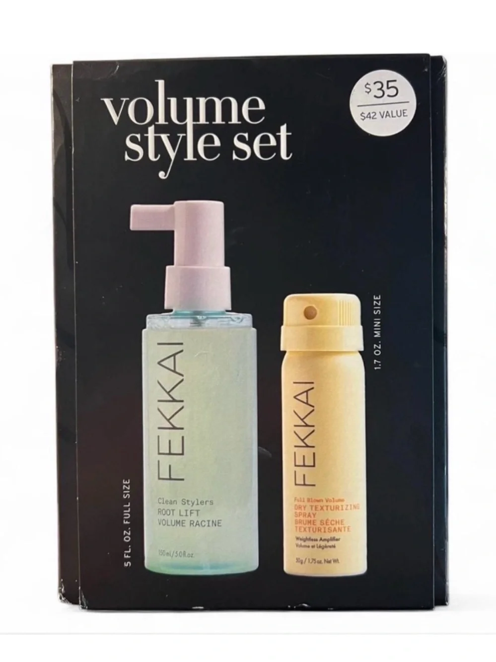FEKKAI Volume Style Set – Root Lift (Full Size) + Dry Texturizing Spray (Mini)